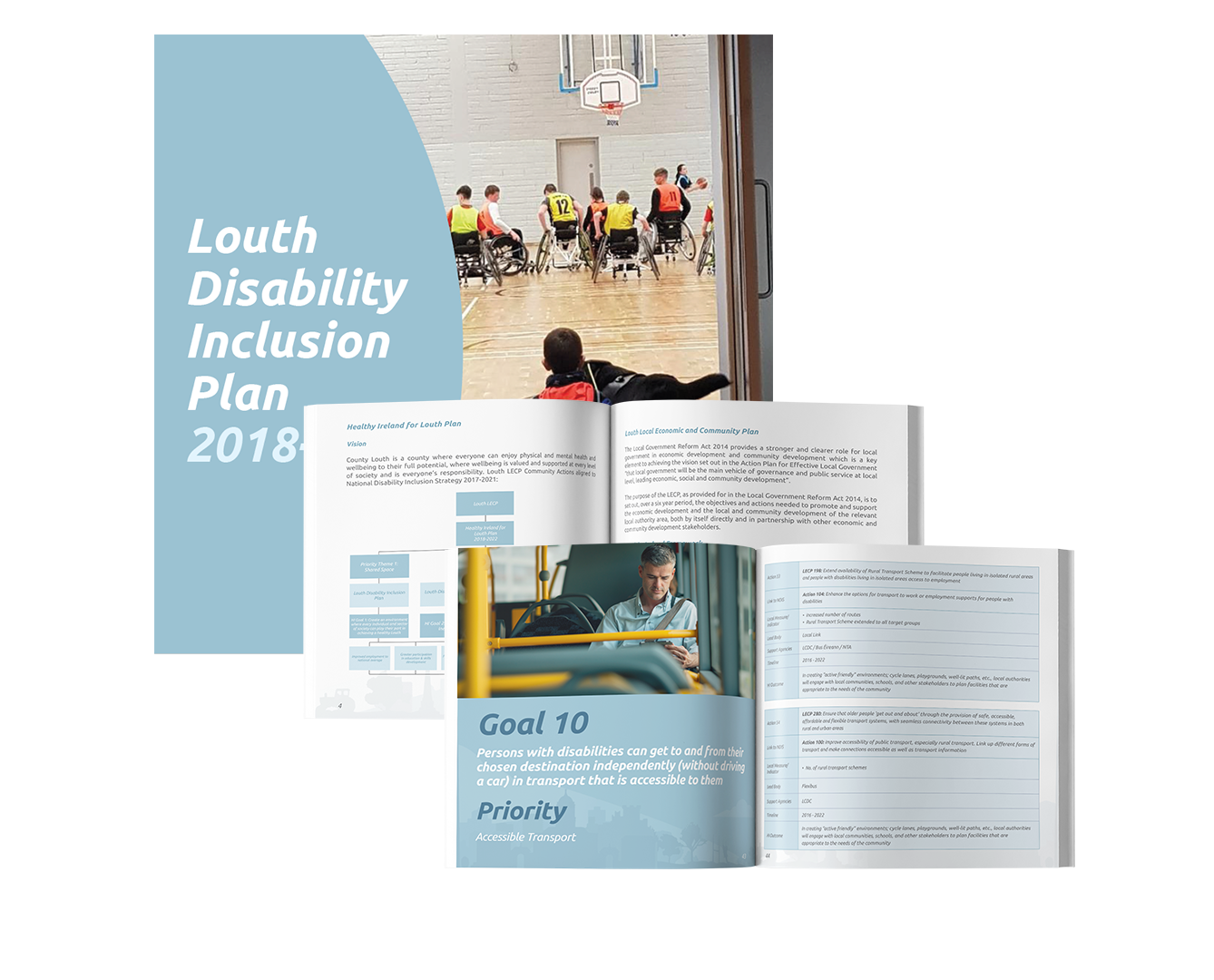 Creative Solutions for Government Publications - Louth Disability Inclusion Plan Brochure Mockup - Graphic Design by The Digital Bakery Creative Agency in Dundalk Louth