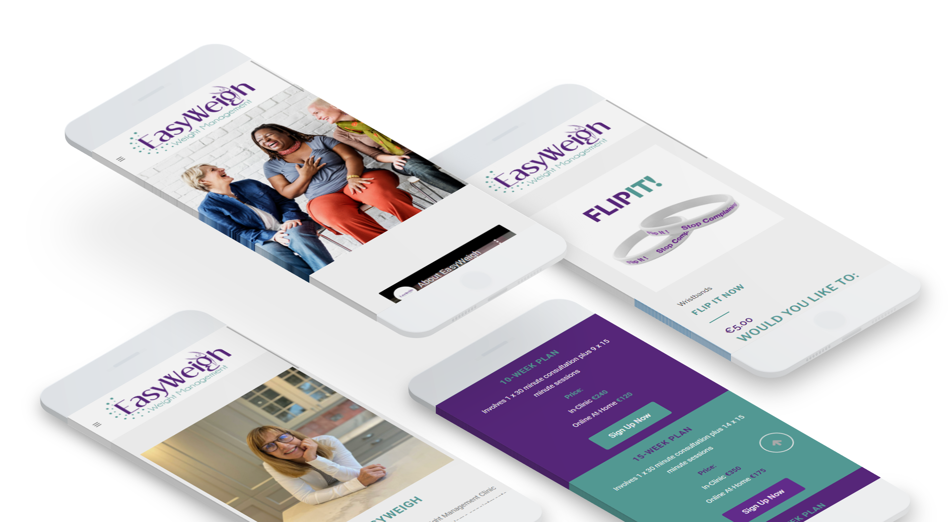 Easy Weigh Website Design Phone Mockup - Website Developed by The Digital Bakery Creative Agency in Dundalk Louth